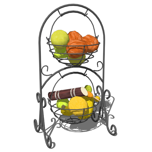 Spanish style wrought iron decorative baskets with.... 