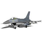F-16 Jet Fighter, in two versions.
Note: The pilo...