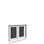915x750mm narrow module double casement window