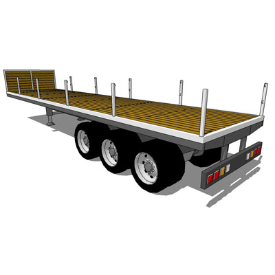 Trailer Set 2. Contains three types of Flat Bed Tr.... 