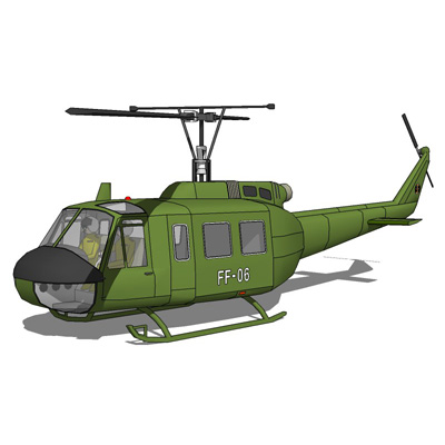 Bell UH-1H Iroquois in two versions, flat color an.... 
