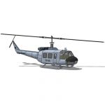 Bell UH-1H Iroquois in two versions, flat color an...