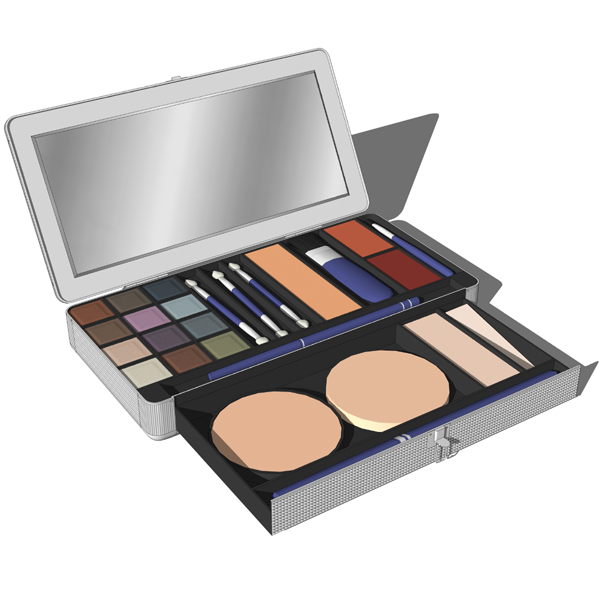 Make-up kit. Comes in two configurations, open and.... 