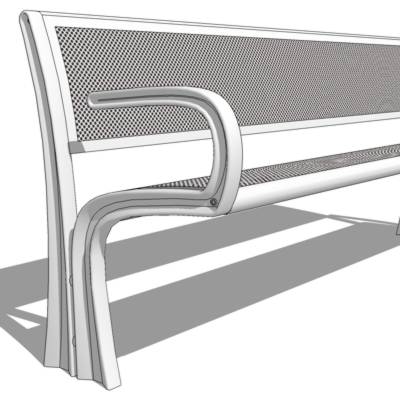 35-Stay cantilever bench by Landscape Forms. Appea.... 