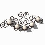 Wrought iron 5 candles holder. For wall decoration...
