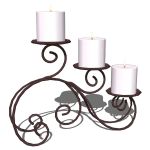 Wrought iron 3 candles holder for table decoration...