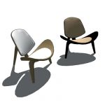 Wegners three-legged shell chair was originally in...
