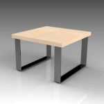 Mono metal-legged coffee table by Materia