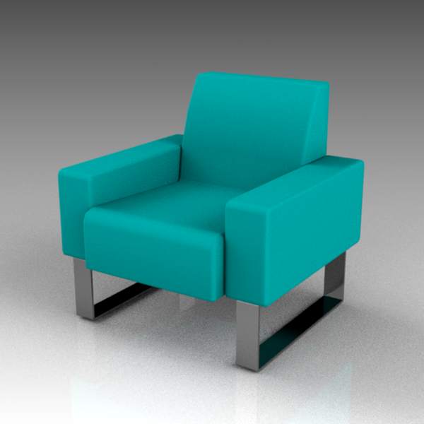 Mono metal armchair by Materia. 