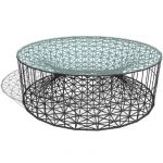 Amaya coffe table with abaca rope wowen over a fra...