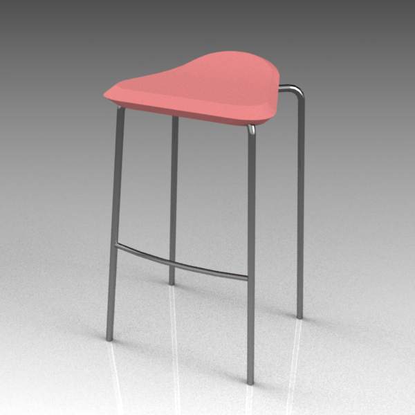 Plektrum bar / kitchem stool by Materia. 