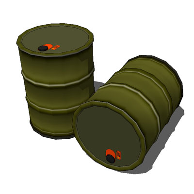 Army fuel drum. 