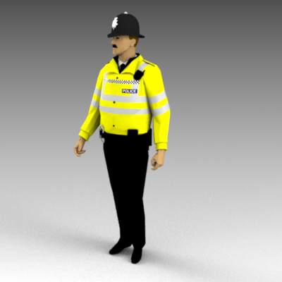 British police in high visibility jackets. 