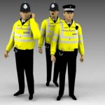 British police in high visibility jackets