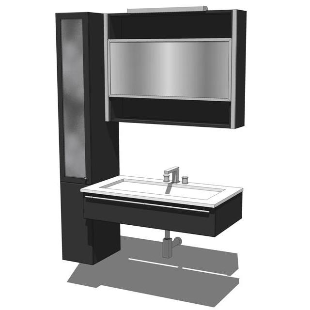 The contours of this modern bathroom vanity design.... 