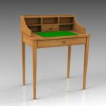 An oak writing-desk or escritoire
(SketchUp V3 is...