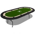 A 10 player poker table, can easily be put away be...