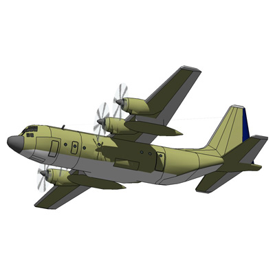 The Lockheed C-130 Hercules is a four-engine turbo.... 