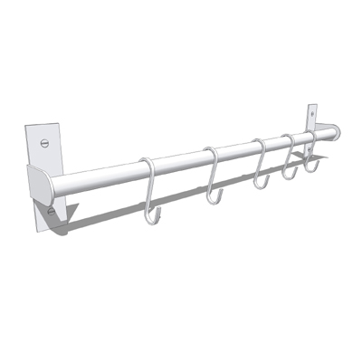 Stainless steel hanging rail for mugs, cups, and u.... 
