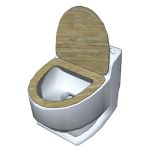 Toilet for bathroom in two texture versions
