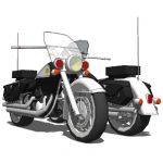 Retro Harley Davidson police motorbike