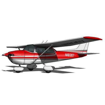 Cessna Skyhawk in four colour schemes.. 