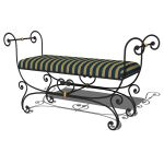 Wrought iron small bench.