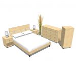 Cub Bedroom Set. Shown in blonde maple with alumin...