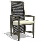 High back dining chair