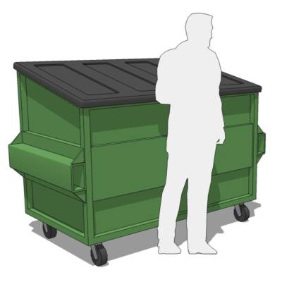 Front Load trash containers available in 2, 3, 4 a.... 