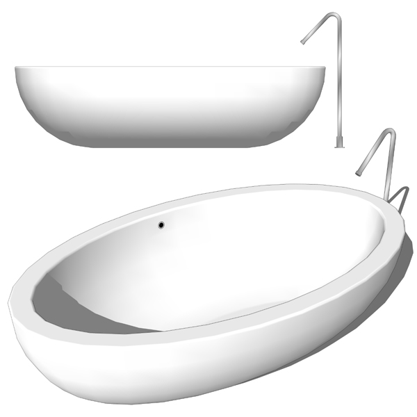Boffi Po-I Fiumi bathtubs in two different shapes .... 