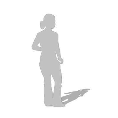 2d cut-out figure of a woman - note: outline and f.... 