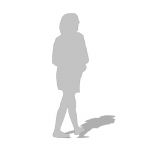 2d cut-out figure of a woman - note: outline and f...