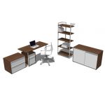 Industrial styling for the home office. Modular ve...