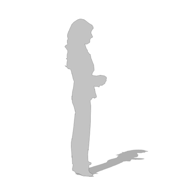 2d cut-out figure of a woman - note: outline and f.... 