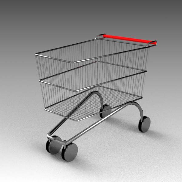 A standard shopping cart. 