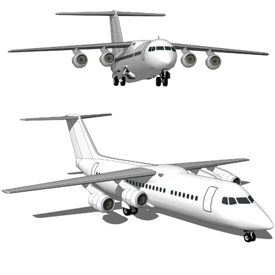 The BAe 146 is a medium-sized commercial aircraft .... 