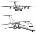 The BAe 146 is a medium-sized commercial aircraft ...