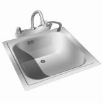 Stainless steel sink.