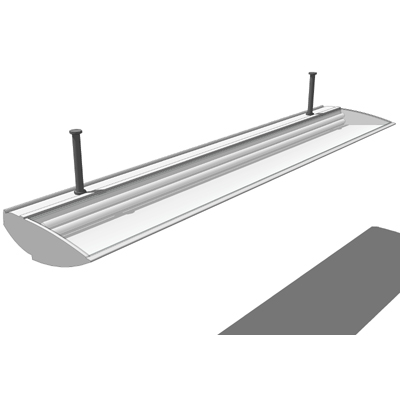 Model based on the suspended Selux Artec S6 light..... 