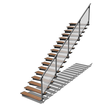 Wallmounted stairs, high detail model, stairs have.... 