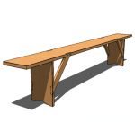 This simple utilitarian bench was built 
by the N...