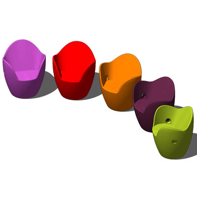 Plastic Nesting Chairs 3d Model Formfonts 3d Models Textures