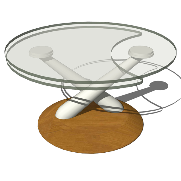 Hula is a glass-topped extendible coffee table wit.... 