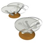 Hula is a glass-topped extendible coffee table wit...