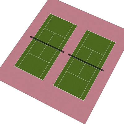 2 battery tennis courts in minimum, preferred mini.... 