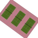 3 Battery tennis courts with Minimum, Recommended ...