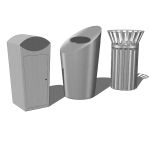 Stainless steel trash receptacles by CIS Street Fu...