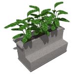 Model based on the Precast Bench & Planter by ...