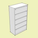 Lateral File Cabinet 5 Drawer 36w X 18d X 63h. Lo ...
